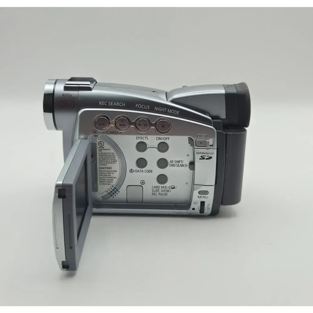 Canon ZR85 MiniDV Digital Camcorder Tested Powers On W/ Charger Memory Card